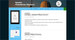 Desktop Screenshot of hvezdarna.olomouc.cz